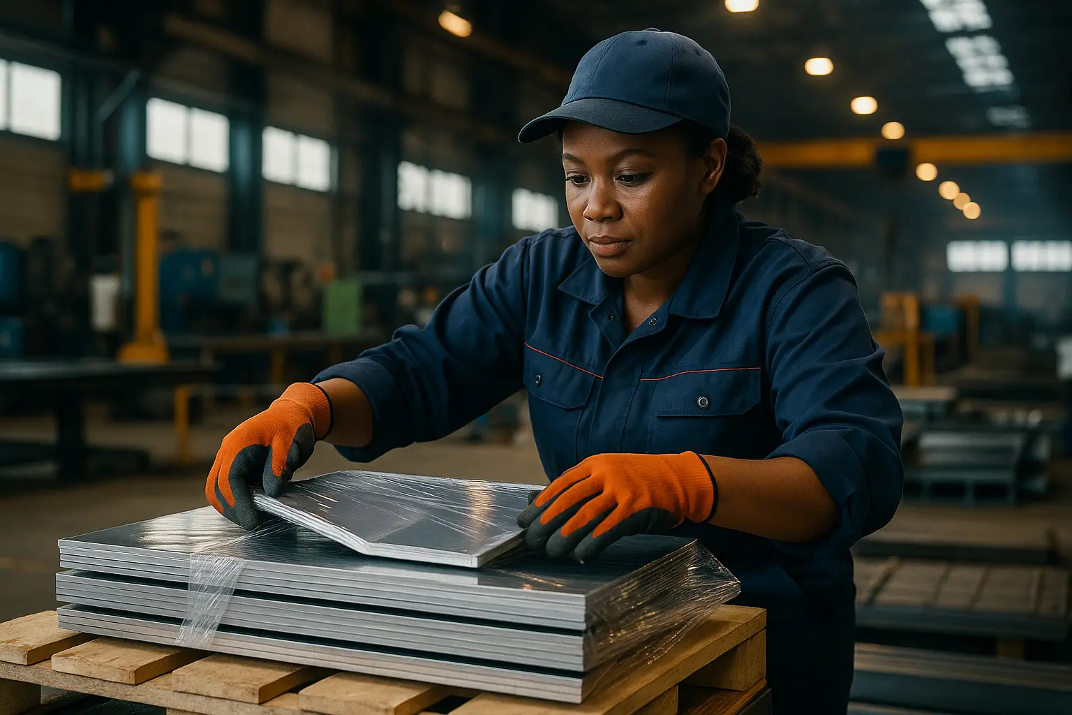 упаковка металлической продукции перед отправкой